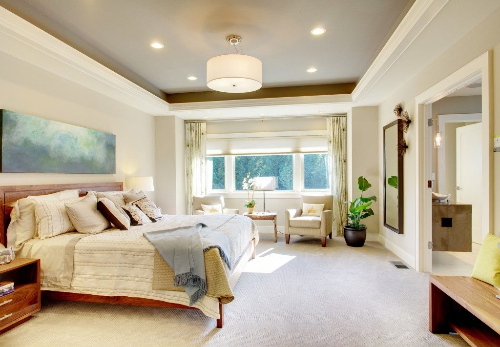 Bedroom Interior with beautiful comforter
