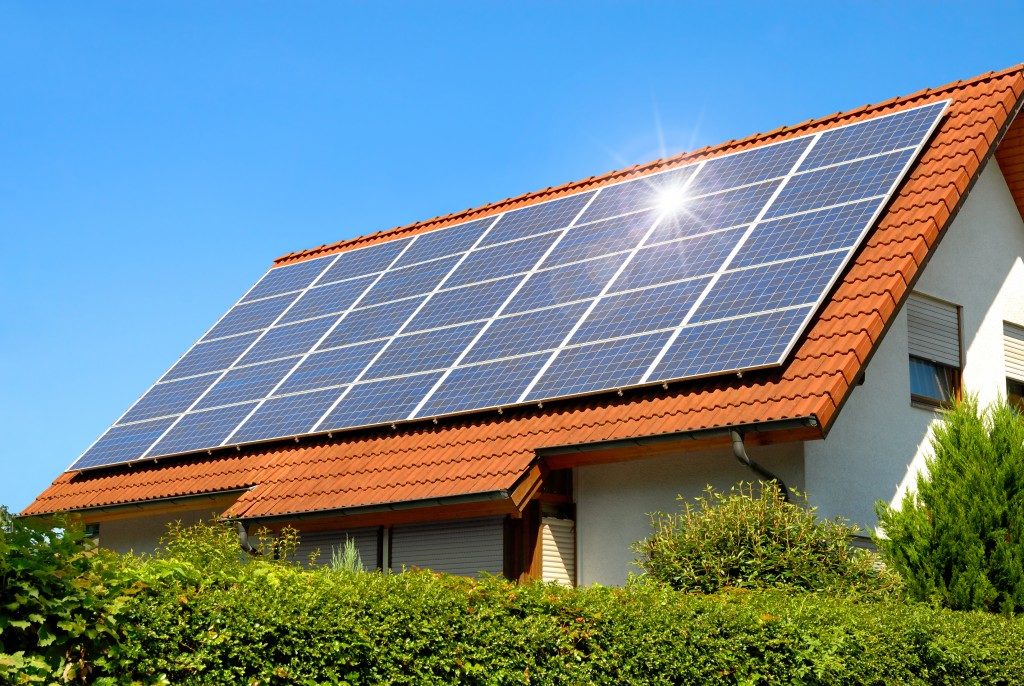 installed solar panels in a home